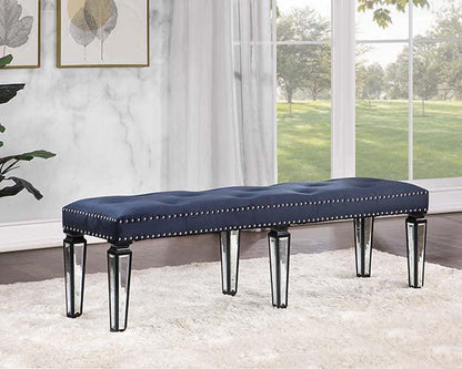 ACME Varian II Bench, Black Velvet & BLACK & Sliver FINISH