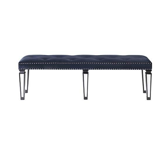 ACME Varian II Bench, Black Velvet & BLACK & Sliver FINISH