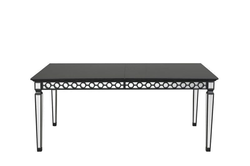 ACME Varian II Dining Table, Mirrored & Black Finish