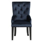 ACME Varian II Side Chair (1 Pc), Black Velvet & Black