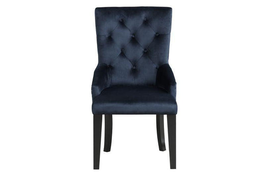 ACME Varian II Side Chair (1 Pc), Black Velvet & Black