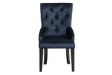 ACME Varian II Side Chair (1 Pc), Black Velvet & Black