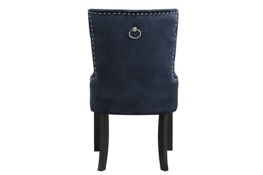 ACME Varian II Side Chair (1 Pc), Black Velvet & Black