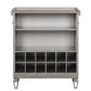 ACME Varian II Wine Cabinet, Mirrored & Antique Platinum