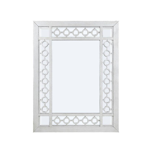 ACME Varian Mirror, Mirrored & Antique Platinum