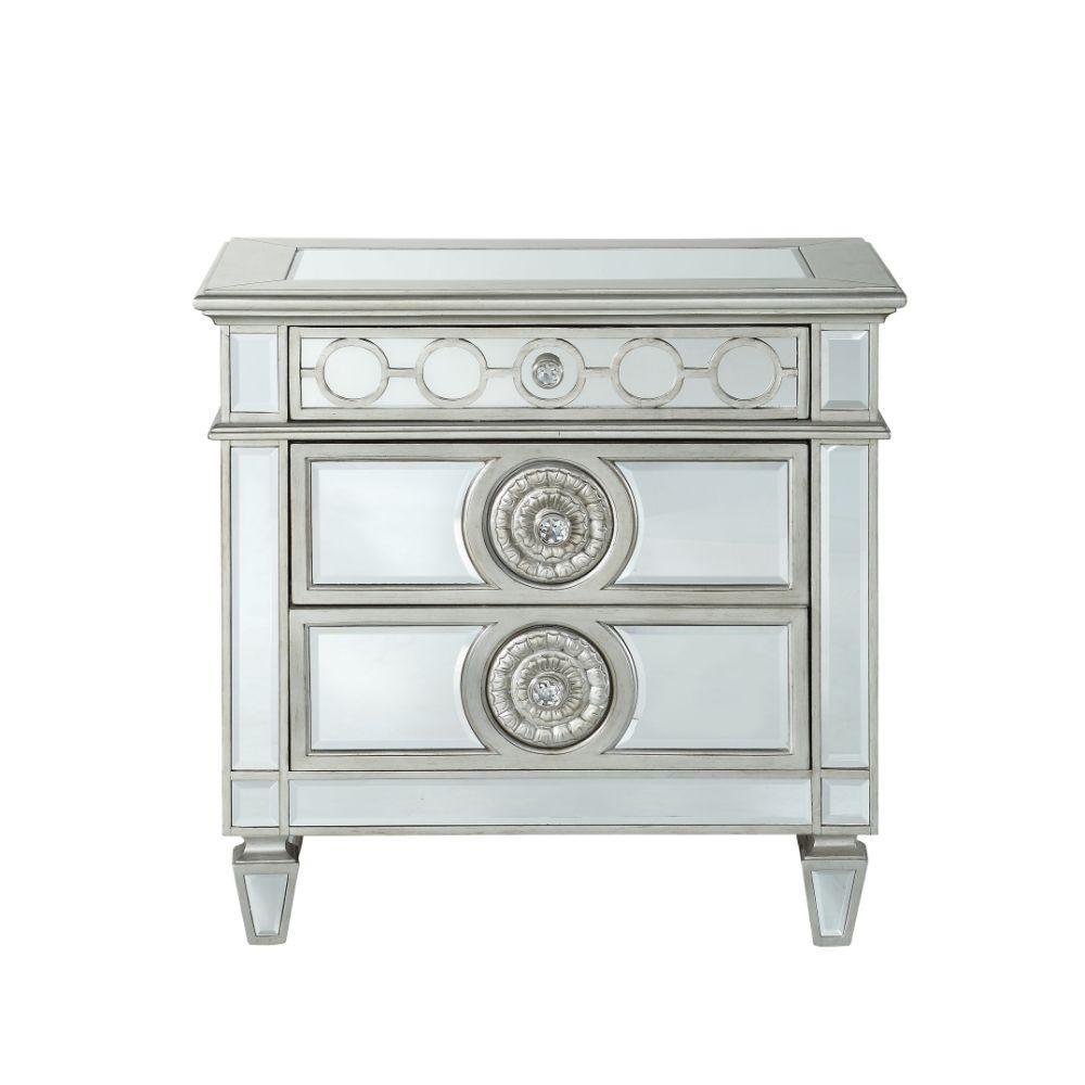 ACME Varian Nightstand, Mirrored