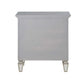 ACME Varian Nightstand, Silver & Mirrored Finish