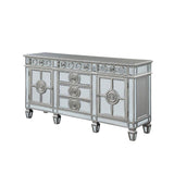 ACME Varian Server, Mirrored & Antique Platinum