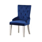 ACME Varian Side Chair (1Pc), Blue & Antique Platinum