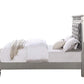 ACME Varian Twin Bed, Gray Velvet, Silver & Mirrored Finish