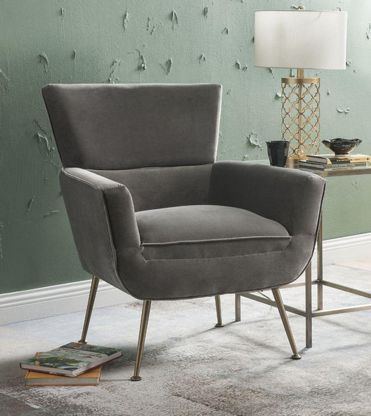 ACME Varik Accent Chair, Gray Velvet