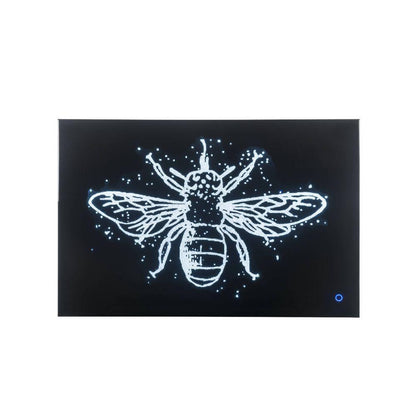 ACME Vedris Wall Art w/LED, Smoky Glass & Faux Crystal