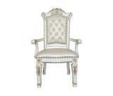 ACME Vendom Arm Chair(Set-2), PU & Antique Pearl Finish 1