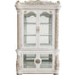 ACME Vendom Curio Cabinet, Antique Pearl Finish