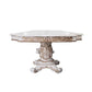 ACME Vendom Dining Table w/Double Pedestal, Antique Pearl Finish