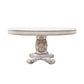 ACME Vendom Dining Table w/Pedestal (60"Dia), Antique Pearl Finish