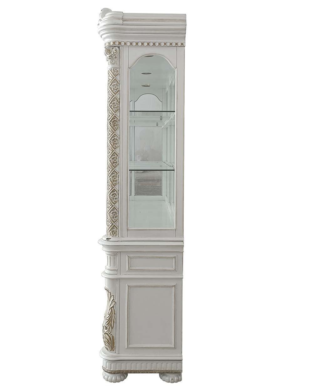 ACME Vendom Hutch & Buffet, Antique Pearl Finish