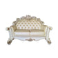 ACME Vendom Loveseat w/3 Pillows, Champagne PU & Antique Pearl Finsih