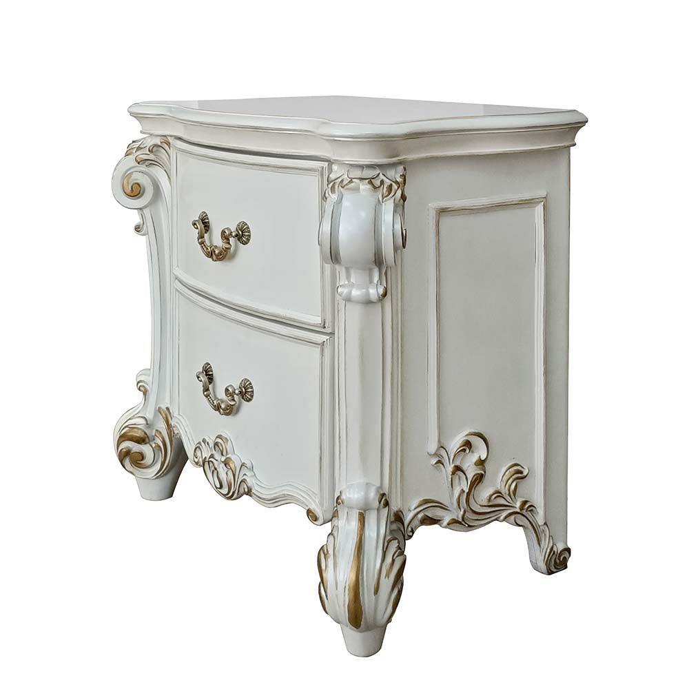 ACME Vendom Nightstand, Antique Pearl Finish