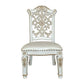 ACME Vendom Side Chair(Set-2), PU & Antique Pearl Finish 1