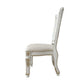 ACME Vendom Side Chair(Set-2), PU & Antique Pearl Finish