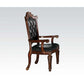 ACME Vendome Arm Chair (Set-2), PU & Cherry