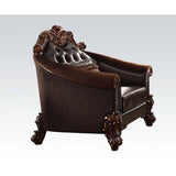 ACME Vendome II Chair w/1 Pillow, 2-Tone Dark Brown PU & Cherry