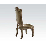 ACME Vendome Side Chair (Set-2), Bone PU & Gold Patina