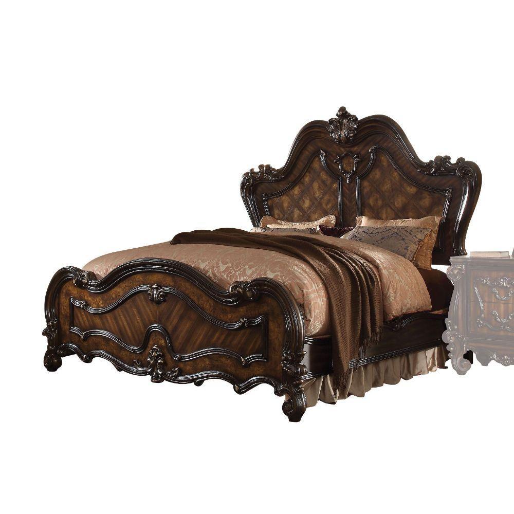 ACME Versailles California King Bed, Cherry Oak  21784CK