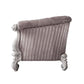 ACME Versailles  Chair w/2 Pillows, Ivory Fabric & Bone White Finish