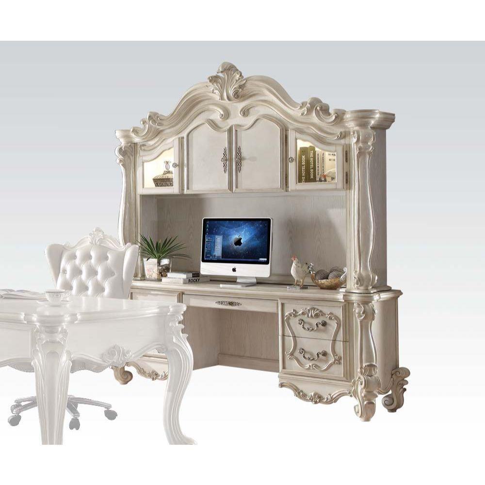 ACME Versailles Computer Desk & Hutch, Bone White  92278