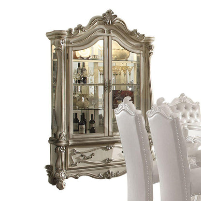 ACME Versailles Curio Cabinet, Bone White  61153