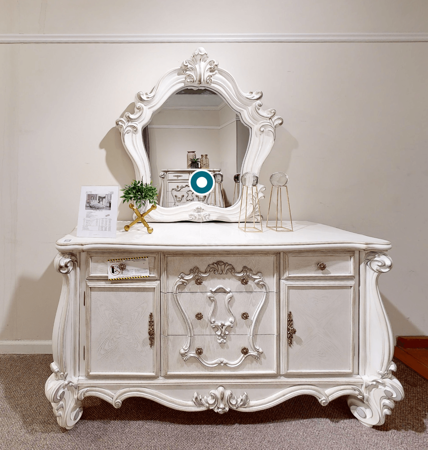 ACME Versailles Dresser, Bone White