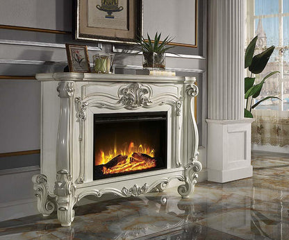 ACME Versailles Fireplace, Bone White Finish