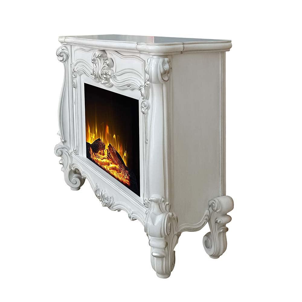 ACME Versailles Fireplace, Bone White Finish