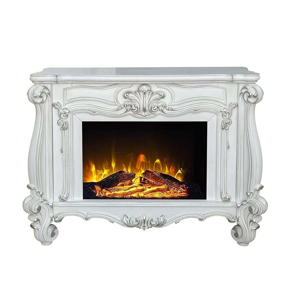 ACME Versailles Fireplace, Bone White Finish