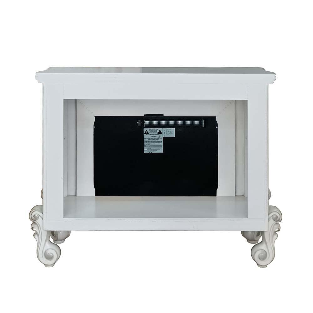 ACME Versailles Fireplace, Bone White Finish