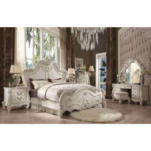 ACME Versailles Queen Bed, Bone White  21760Q