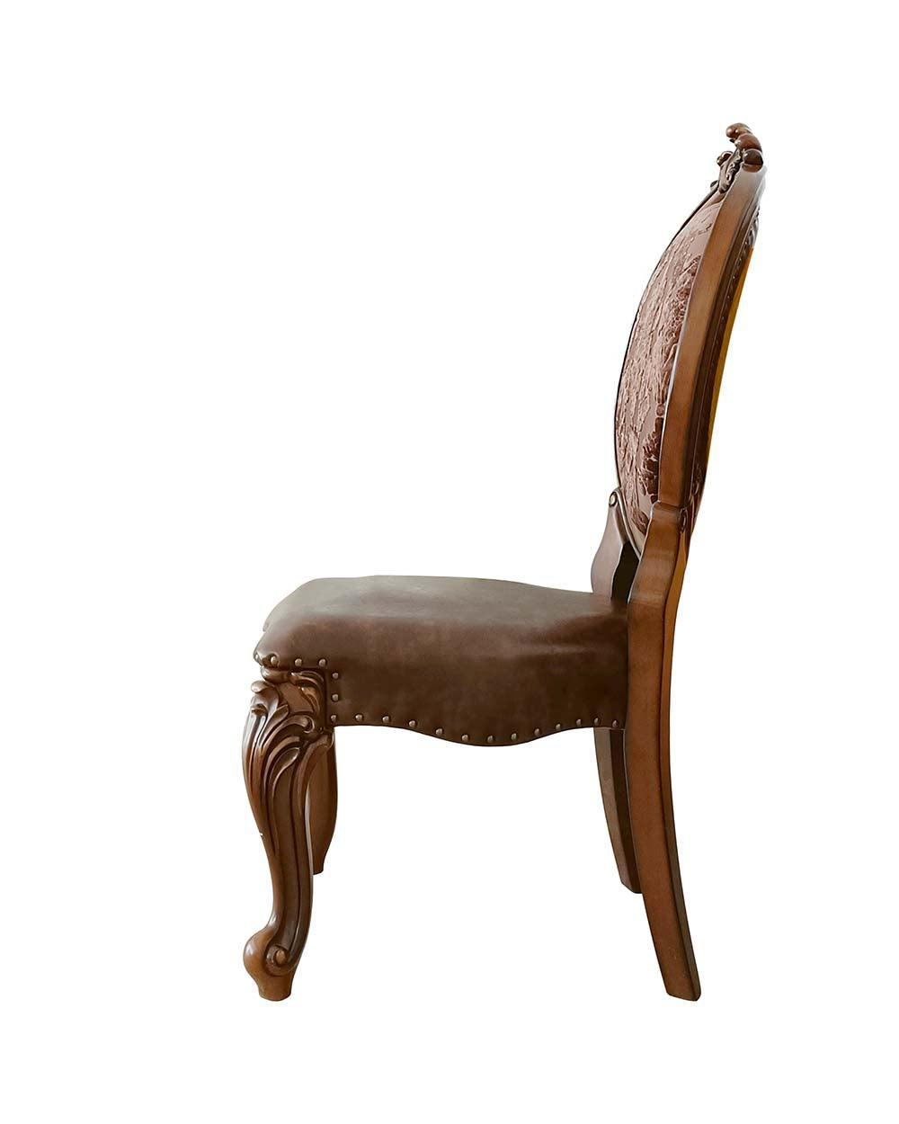 ACME Versailles  Side Chair (Set-2), Cherry Finish