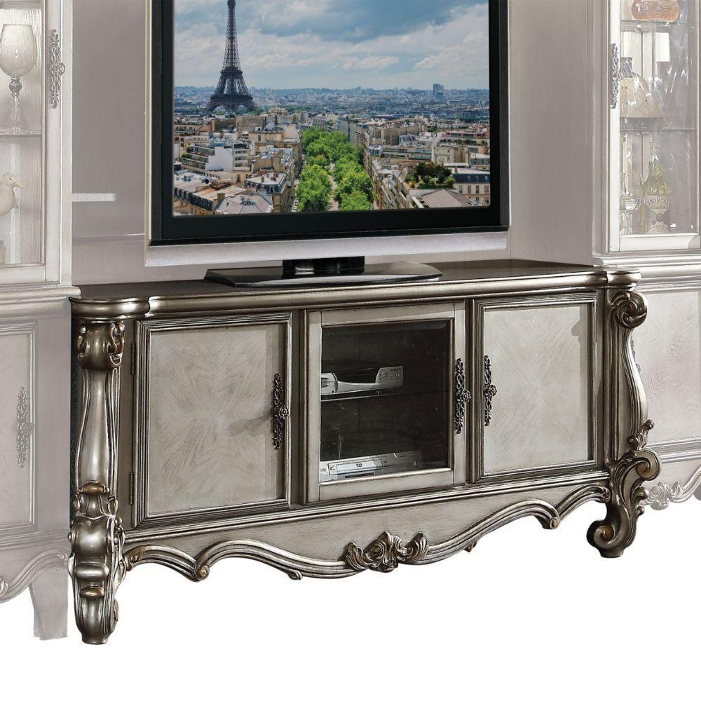 ACME Versailles TV Console, Antique Platinum (For Flat Screens TV's up to 72 Inches)