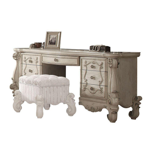 ACME Versailles Vanity Desk, Bone White