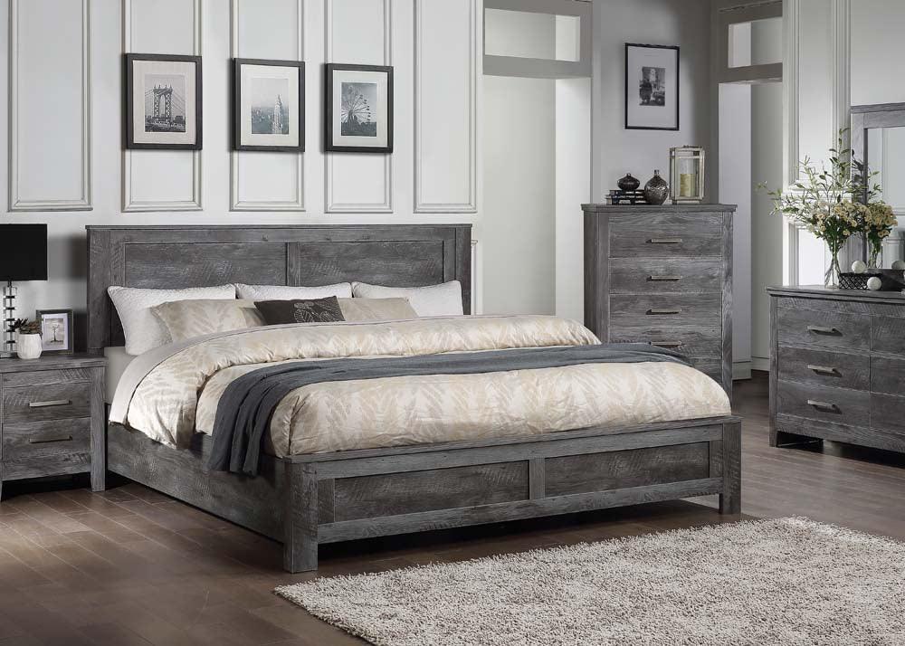 ACME Vidalia Eastern King Bed, Rustic Gray Oak