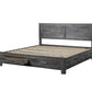 ACME Vidalia Eastern King Bed w/Storage, Rustic Gray Oak