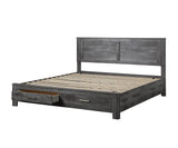 ACME Vidalia Eastern King Bed w/Storage, Rustic Gray Oak