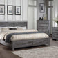 ACME Vidalia Eastern King Bed w/Storage, Rustic Gray Oak