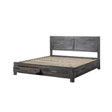 ACME Vidalia Queen Bed w/Storage, Rustic Gray Oak