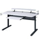 ACME Vildre Gaming Table w/USB Port, Black & White Finish