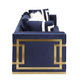 ACME Virrux Chair w/2Pillows, Blue Velvet & Gold Finish