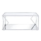 ACME Virtue Coffee Table, Clear Glass & Chrome Finish