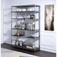 ACME Vonara Bookshelf, Rustic Gray Oak & Chrome